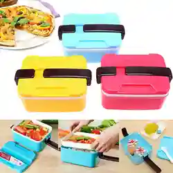 НОВЫЕ Пикник еда контейнер для хранения микроволновая печь Bento коробки для обедов + ложка посуда