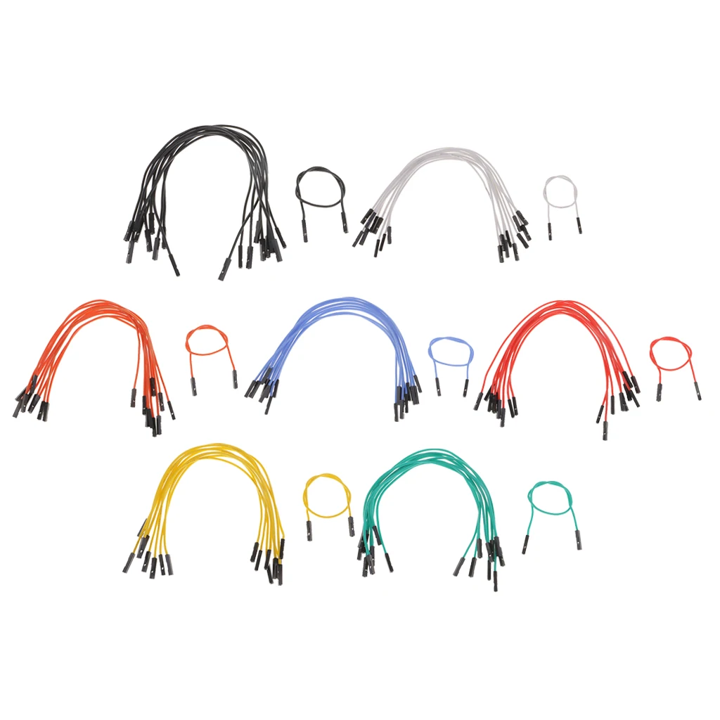 

10Pcs 20cm Soft Silicone Jumper Cable Wire Dupont Line Female to Female for Breadboard/Arduino/DIY/Raspberry Pi/Robot/RC Models