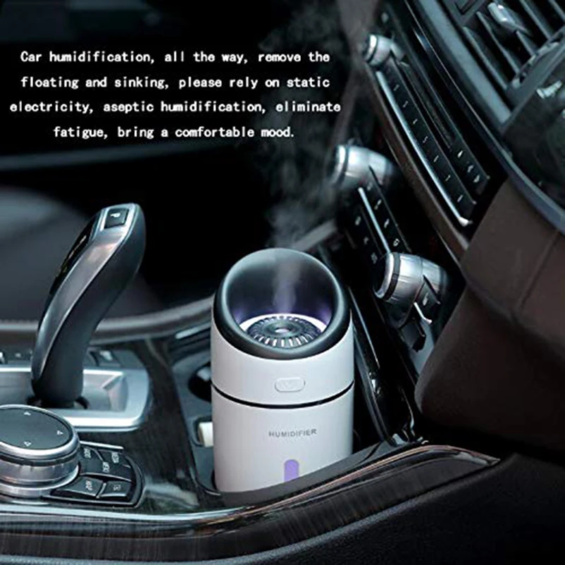 

320ML Humidifier Night Light Humidifier with Small Fan USB Mini Household Hydrating Diffuser Three in One