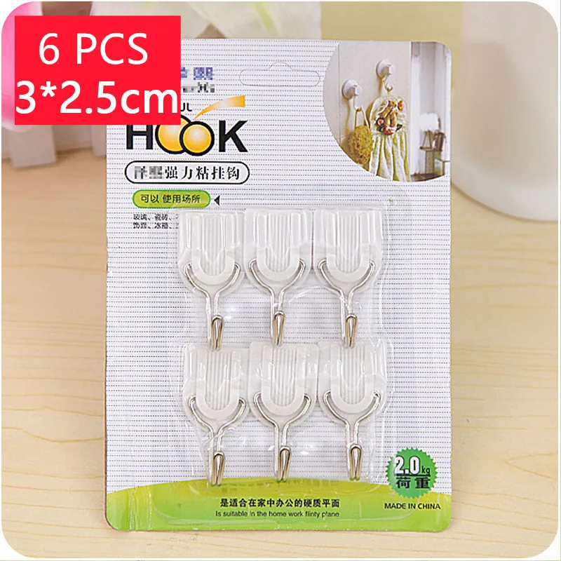 

FASOTY 6-PCS Coat Hook Department Store Home U-Shaped White Hook Door Hook