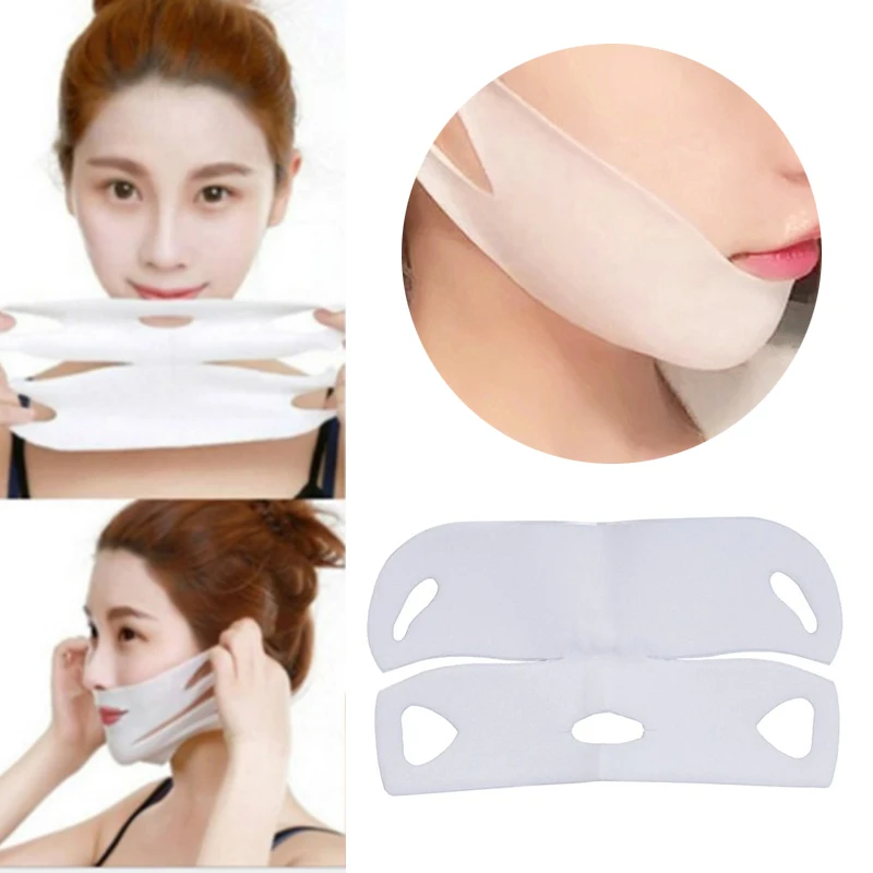 

Shellhard 1 Sheet Double Chin Slimming Face Mask Shaping Shaper V-shaped Mask Face For Recreate Facial Contours Chin