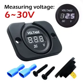 

Hot Sale LED Display DC Car Motorcycle Boat Gauge Voltmeter Waterproof White 12V-24V