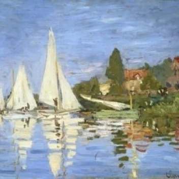 Регата на Argenteuil восстановила c 1872 Claude Monet 1840-1926/French Musee d'Orsay Paris 24x36 | Дом и сад