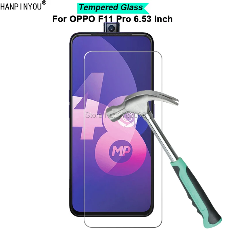 

For OPPO F11 Pro F11Pro 6.53" New 9H Hardness 2.5D Ultra-thin Toughened Tempered Glass Film Screen Protector Protect Guard