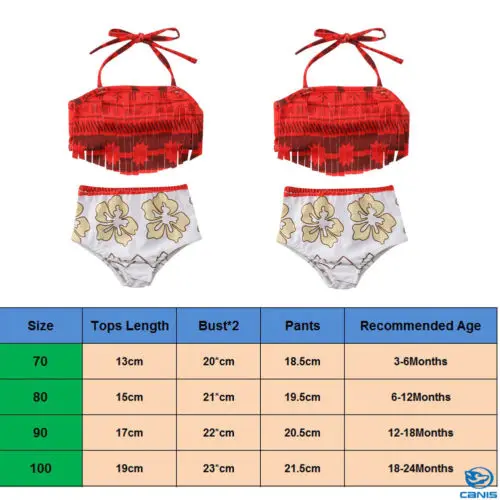 Милый милый купальник с кисточками для маленьких девочек, красный Танкини с цветочным рисунком, купальник, комплект бикини, купальный костюм