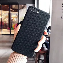 

Luxury Weaving Phone Case Black Super Soft Cover for iPhone 6 6s 6sPlus 7 7P 8 8Plus XR XS MAX Case Silicone TPU Business