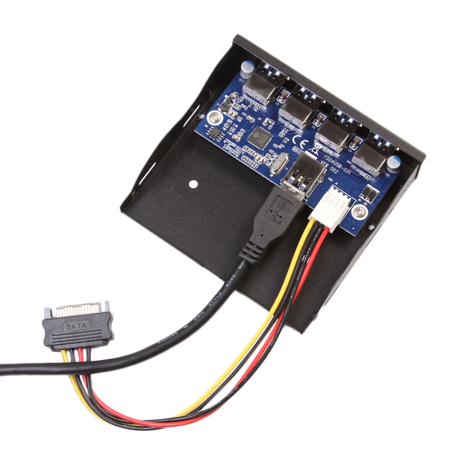 الساخنة 20 دبوس اللوحة 4 ميناء USB3.0 Hub الداخلية 3.5 بوصة قرص مرن خليج اللوحة الأمامية