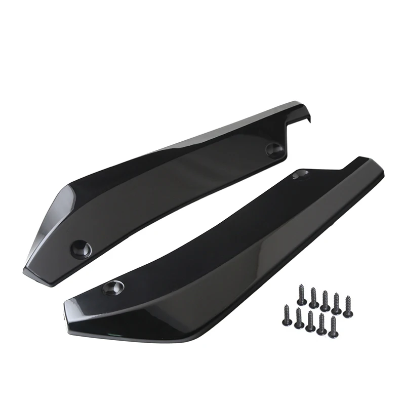 

2pcs Carbon Fiber Surface Car Bumper Rear Lip Wrap Angle Spoiler Shovel New