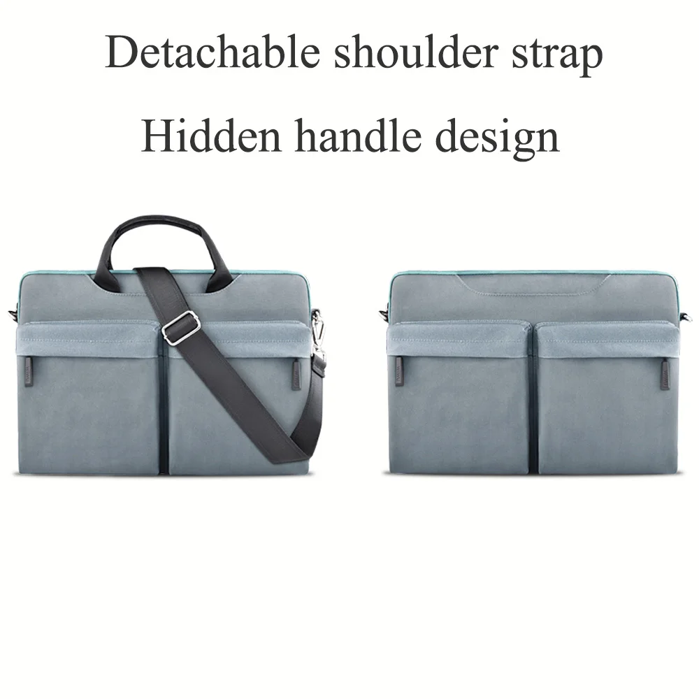 WIWU Multi-pockets Laptop Messenger Bag for MacBook Pro/Air 13 15 Water-resistant Notebook Bag 14 Nylon Laptop Bag Case 15.6 WIWU Multi-pockets Laptop Messenger Bag for MacBook Pro/Air 13 15 Water-resistant Notebook Bag 14 Nylon Laptop Bag Case 15.6