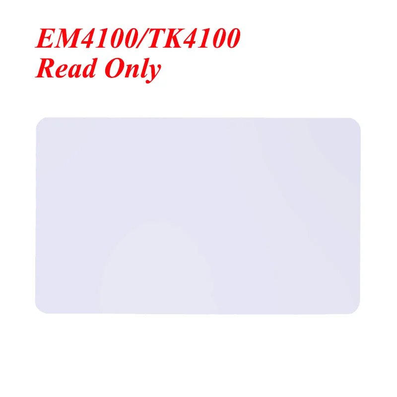 

Proximity 125KHZ RFID Smart Card EM4100 TK4100 White Plastic Thin Blank Access Control RFID Chip Cards Read Only 1Pcs/Lot