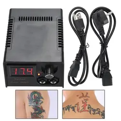 Профессиональная цифровая тату-машинка Подача питания, с ЖК татуировки Мощность с кабелем татуаж Tattooo Питание 5