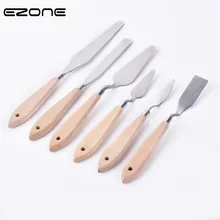 EZONE 1 шт. скребок для масляной краски, нож, металлическая кисть для краски, шпатель из нержавеющей стали, Художественная масляная краска, гуашь, скребок, инструмент для рисования акварелью