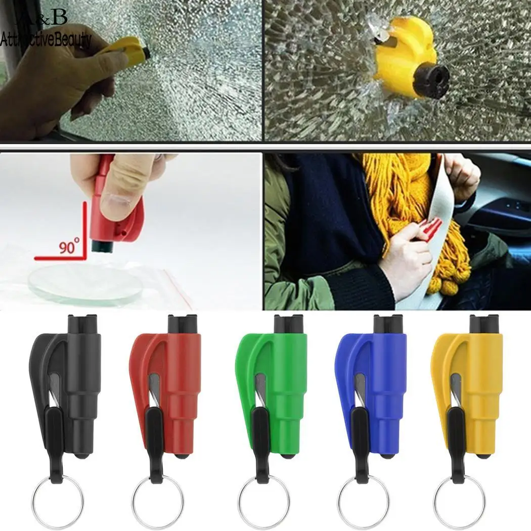 

New 2 in 1 Key Ring Window Breaker Multi-function Emergency Escape Tool break Manual