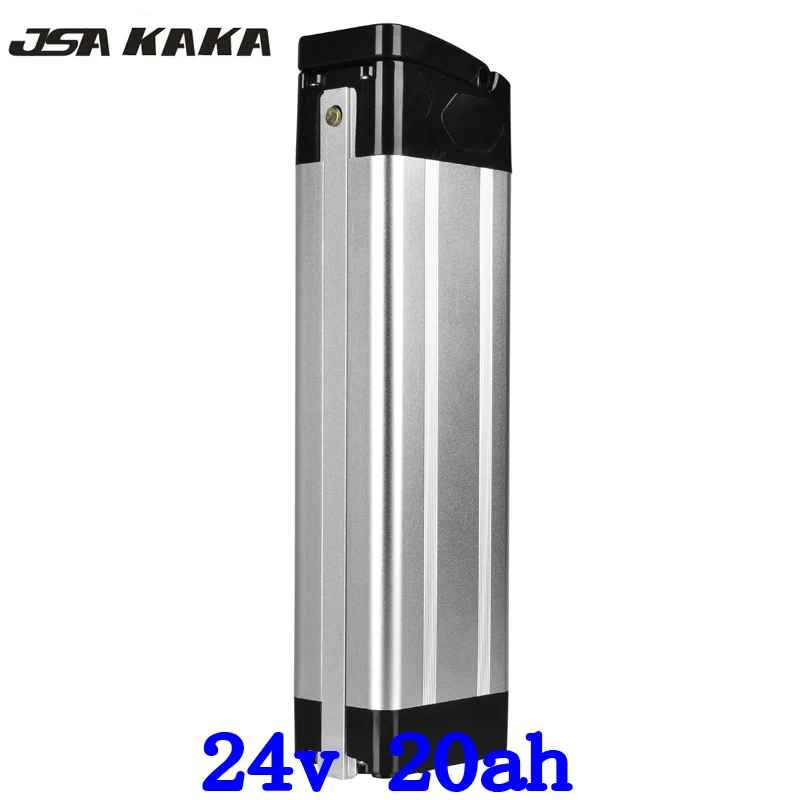 Premium Chance of  24V 20AH 500W Bicycle Battery 24V silver fish battery With 29.4V 2A Charger 24V Electric Bike Batte