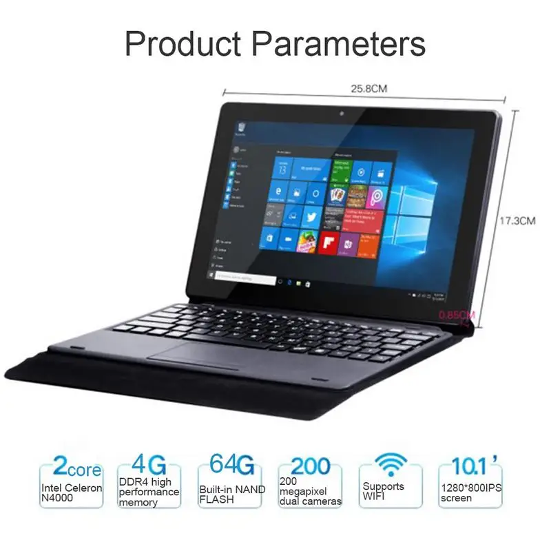  10.1 Inch Notebook Computer Rom 2G RAM 32G 64G Office Tablet Laptop Windows 10 pro Car Office Acces