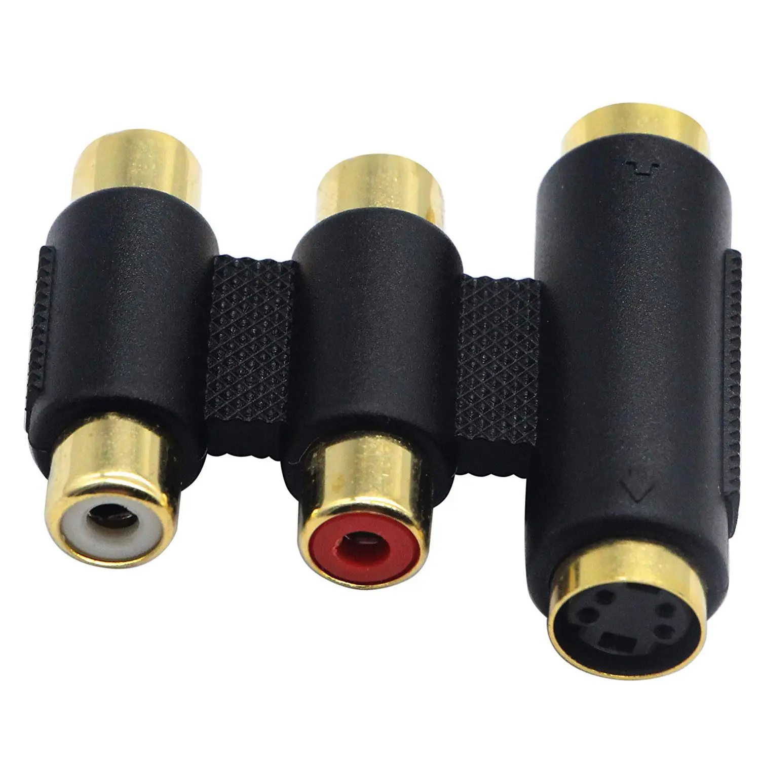 2RCA & S VHS гнезда на муфты позолоченные 2 RCA гнездо 4 контактный мини DIN Video гнездовой