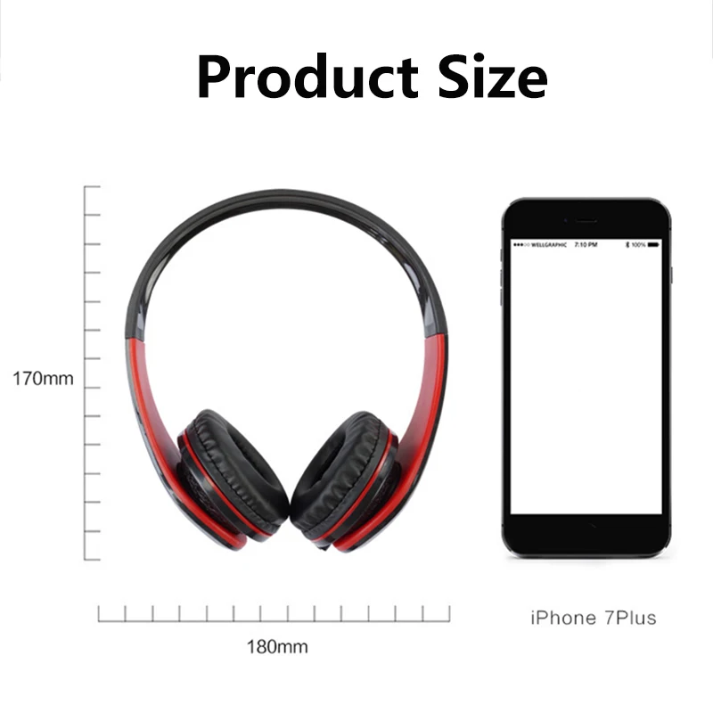 Wired Headphones 3.5mm Hifi Sound Headset Adjustable Earphones Foldable Gaming Headphone with Microphone for PC mobile phone Mp3