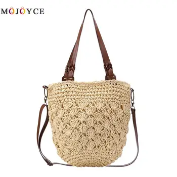 

Fashion Summer Straw Bags Beach Woven Top-handle Bags Bohemian Women Crossbody Handbag