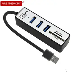 USB концентратор 3,0 Micro SD Combo Multi USB OTG разветвитель 3 порта SD TF кардридер удлинитель порта концентраторы для компьютера ПК ноутбук Настольный