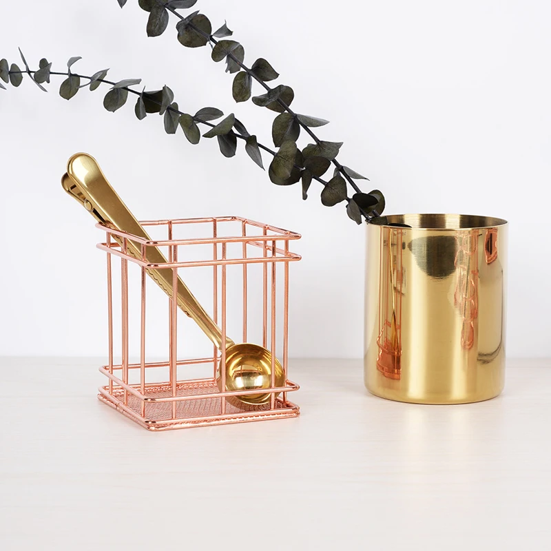 Скандинавском стиле из нержавеющей стали для хранения рабочего стола офисная металлическая ручка держатель украшения Цветочная ваза офисные принадлежности