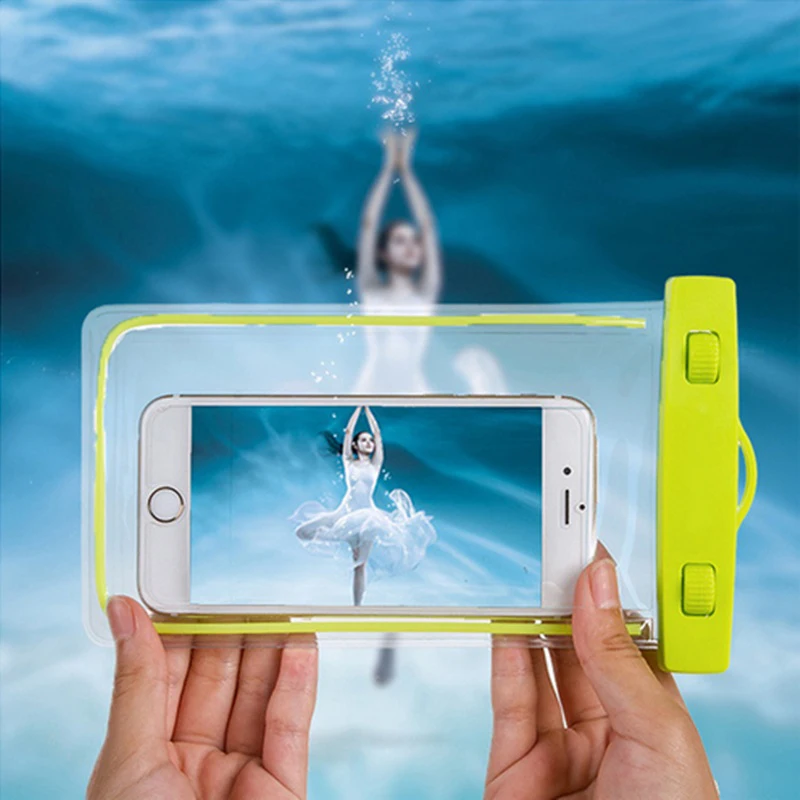 Fluoreszenz Handy Wasserdichte Tasche PVC Leucht Wasserdichte Telefon Fall Abdeckung Spa Schwimmen Zubehör Geeignet 6in Handys
