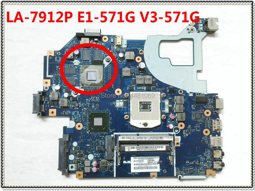 

Q5WV1 LA-7912P For Acer aspire E1-571G V3-571G V3-571 Laptop Motherboard NBM6B11001 NBY1711001 NB.Y1711.001 HM77 DDR3