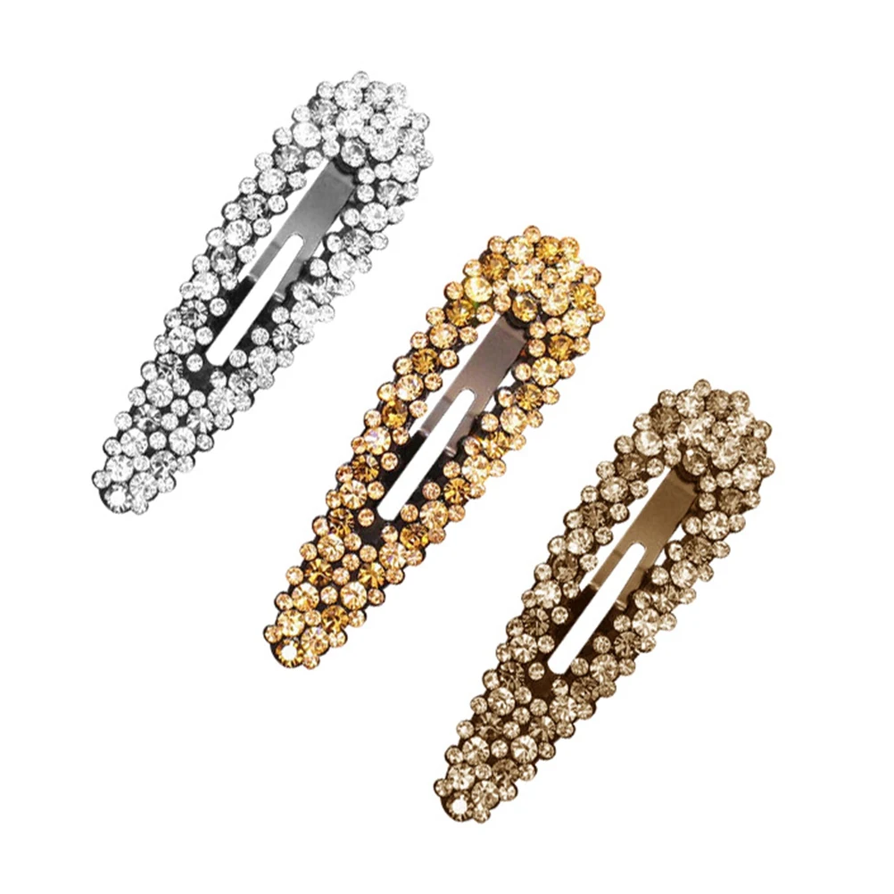 

3pcs Hair Pins Fashion Crystal Bling Decorative Hair Clips Hair Barrette Hair Accessories for Women Ladies Girls