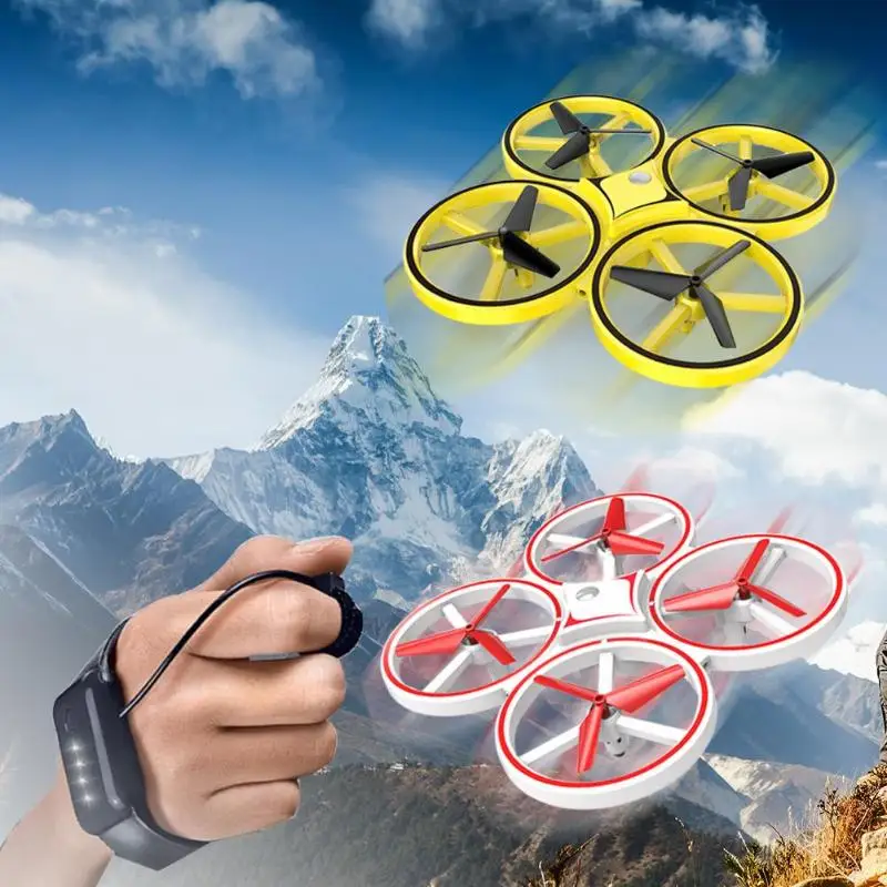 

Infrared RC Airplane Plane 2.4G Remote frequency Remote Control Watch Interactive Induction Quadrocopter Drone Toy