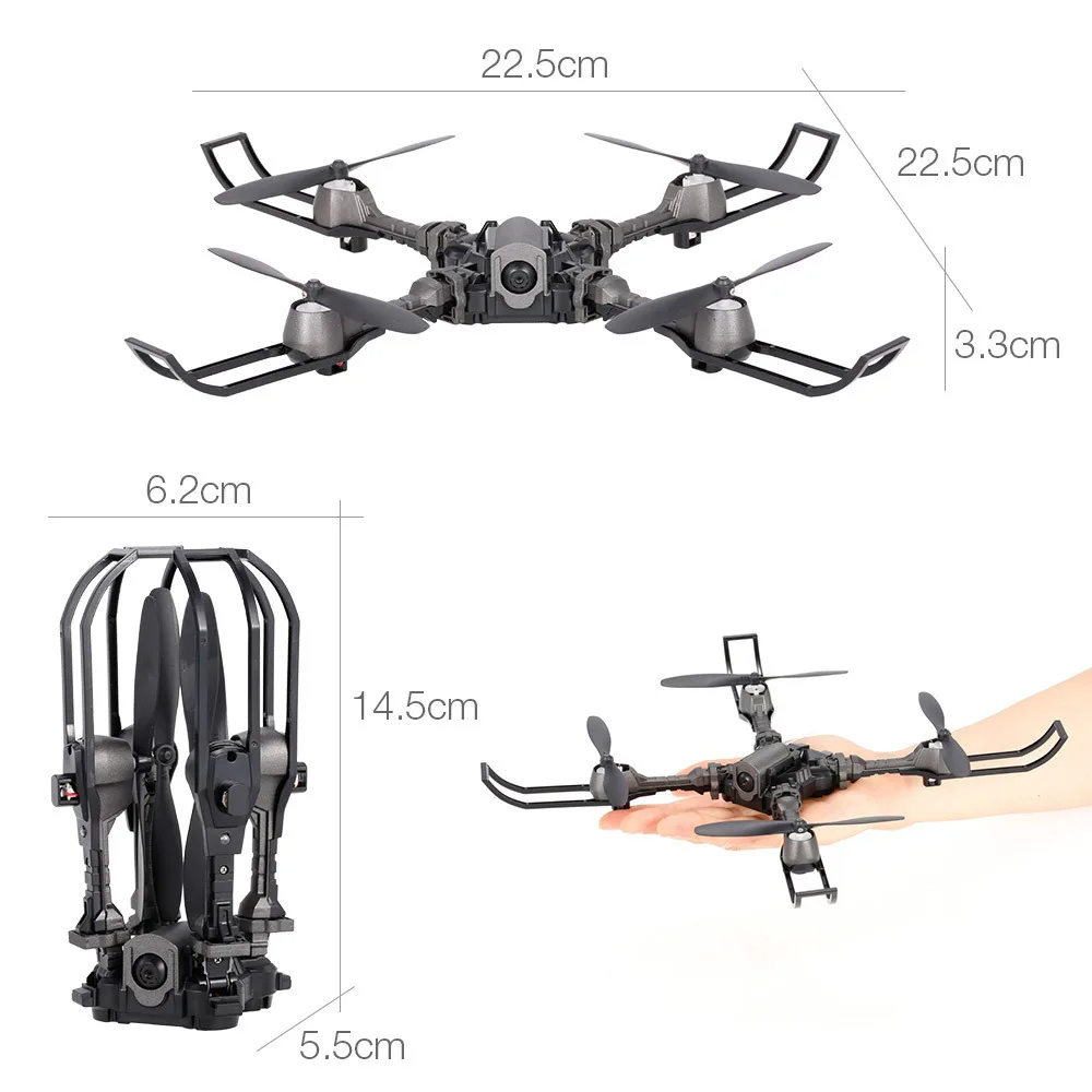 Original Yizhan iDrone I5HW 2.4G 4CH 0.3MP HD Camera WiFi FPV Drone Altitude Hold RC Foldable Quadcopter APP Remote Control