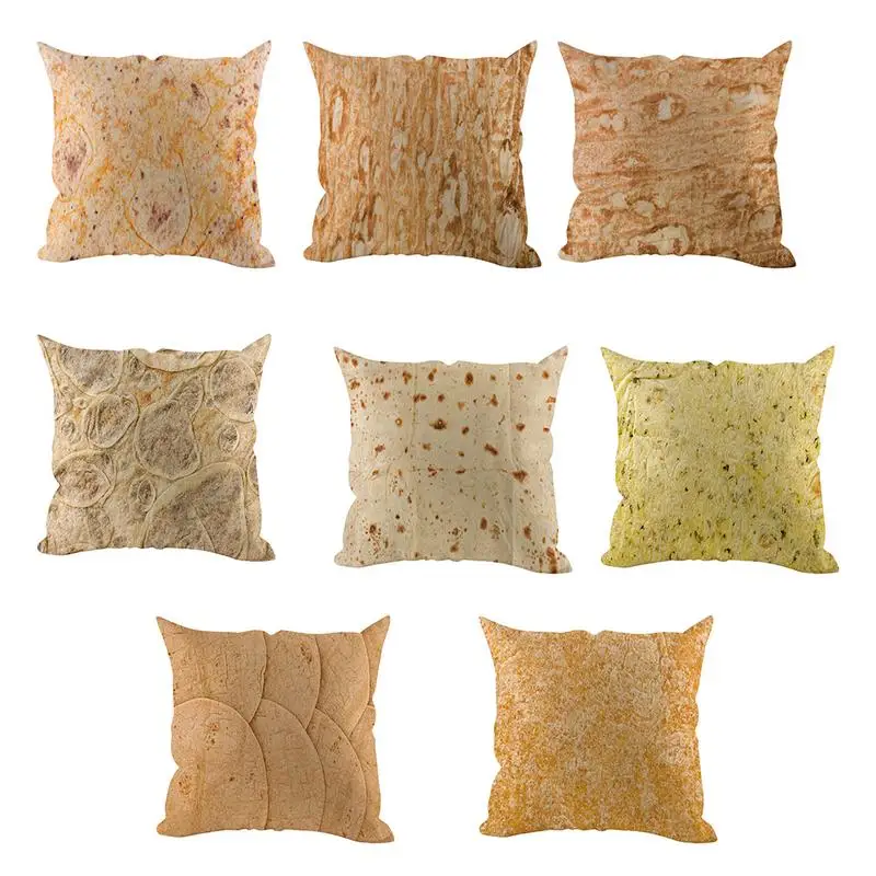 

Fashion Tortilla Pillowcase Mexican Linen Soft Pillow Protection Anti-fouling Home Office Accessories