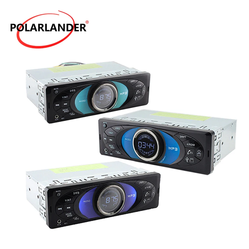 Мультимедийный автомобильный радиоприемник 1 Din Music Player Autoradio Hands Free Calling Bluetooth MP3
