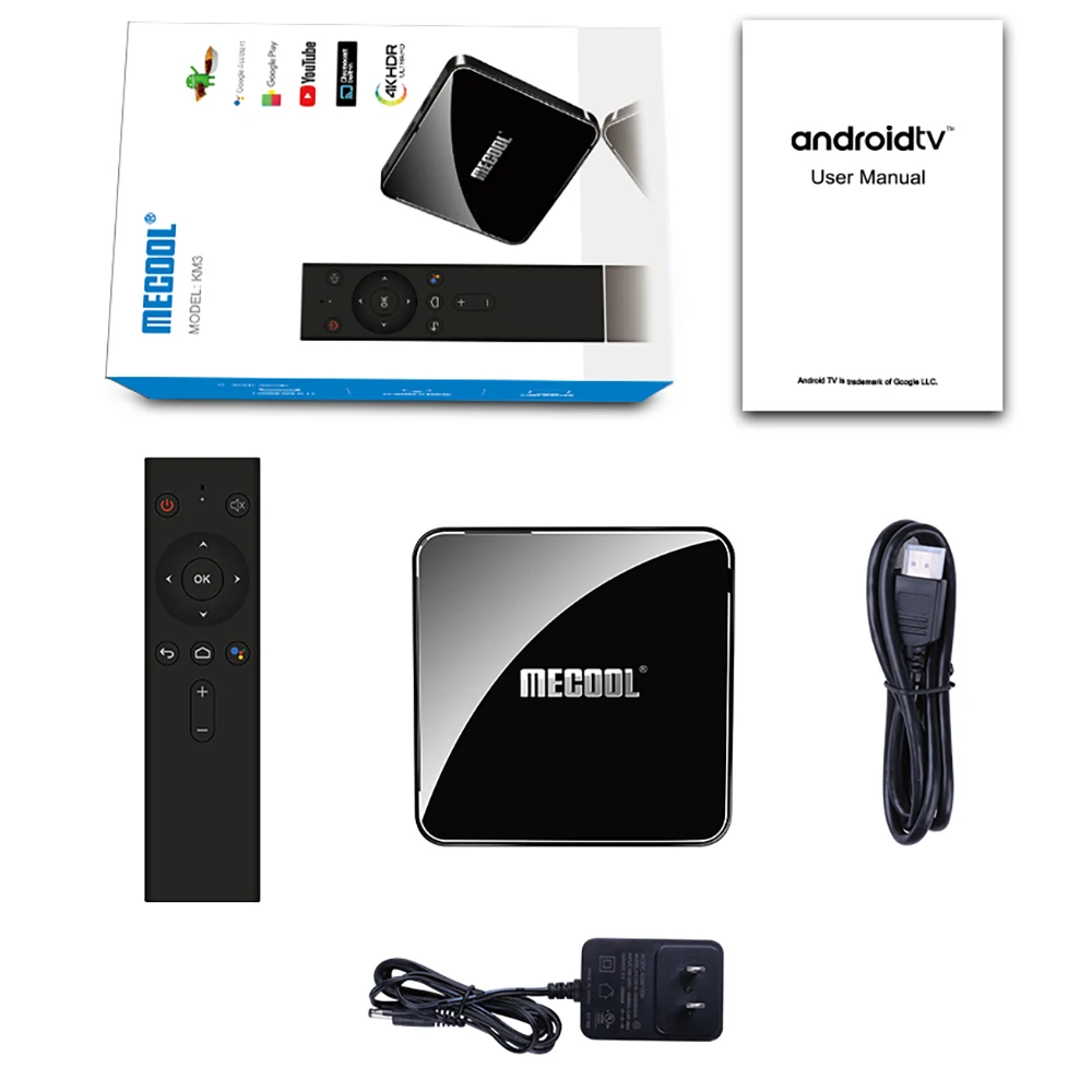 Mecool KM3 ТВ Smart Android 9 0 tv Box 4g + 64g 4 k HDR Google Home Play Cast USB 3 медиаплеер Голосовое управление IP