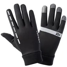 Спортивные перчатки для бега для мужчин и женщин Grab Velvet Thin перчатки-отражатели для верховой езды путешествия противоскользящие сенсорный экран на открытом воздухе зимой