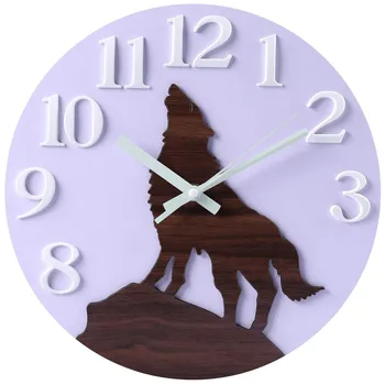 

Botique-Wall Clock Night Light Function,12-Inch Silent Non-Ticking Quartz Decorative Battery Operated For Indoor Office/Home/K