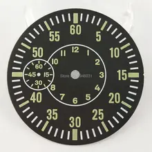 38,5 мм часы с черным циферблатом комплект для eta 6497 Чайка st36 часовой механизм