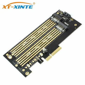 

SK6 M.2 for NVMe SSD for NGFF to PCIE X4 Riser Card M Key+B Key Dual Interface Card Support PCI Express 3.0 x4 2230-22110 M.2