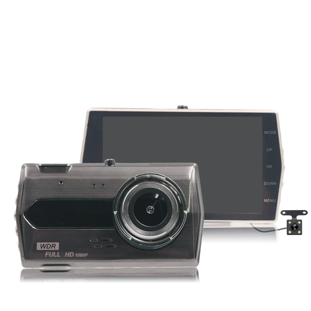

Dash Cam Dual Lens Car DVR 170 degree Vehicle Camera Full HD 1080P 4" IPS Night Vision Video Recorder G-sensor Parking Monitor