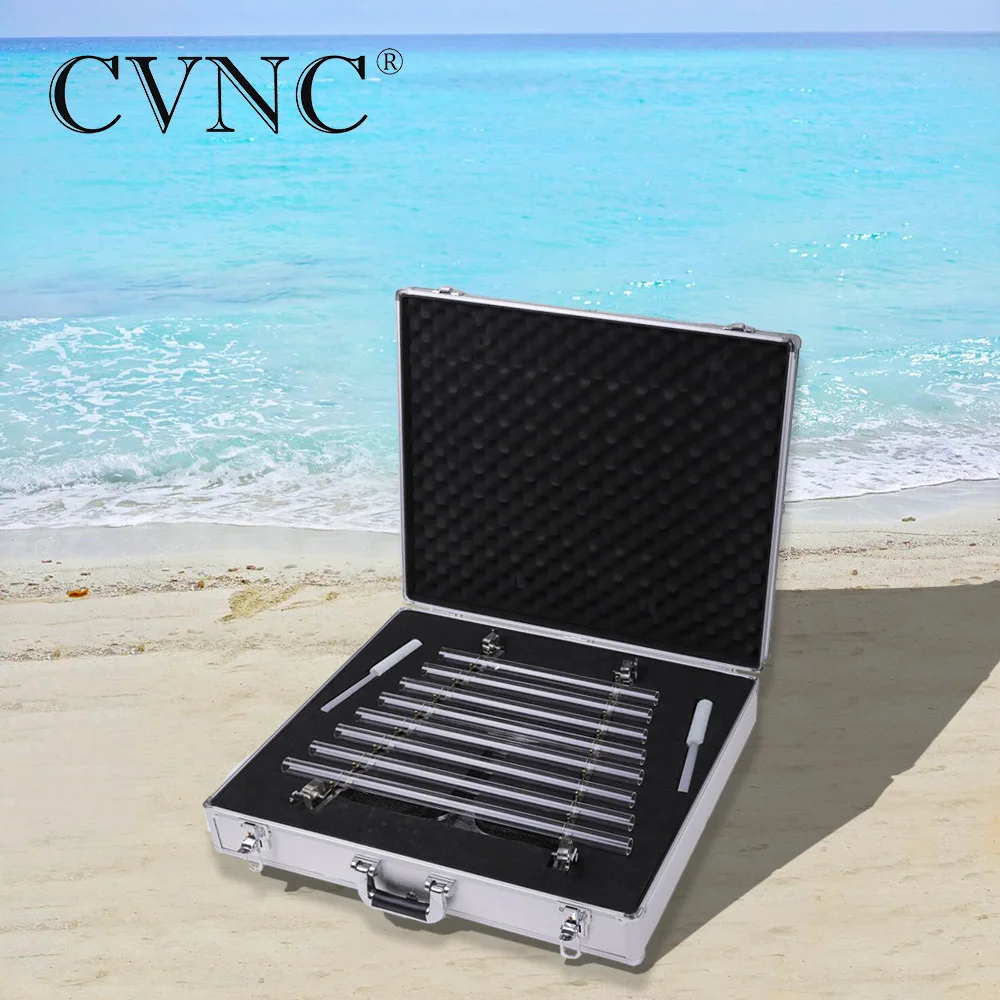 

432Hz tuned 8pc CDEFGABC Quartz Crystal Singing Harp with free Aluminum case and Hollow quartz&suede mallets