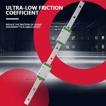 

LML15H Linear Slide Guide Rail 400mm Length Linear Motion Rail w/ 2Pcs Extension Sliding Block Mini Linear Guide CNC Parts