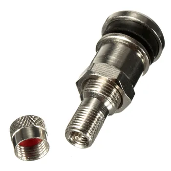 

11mm Bolt-in Alloy Silver Metal Wheel Tyre Valve Dust Caps Cars Motorcycles Bikes