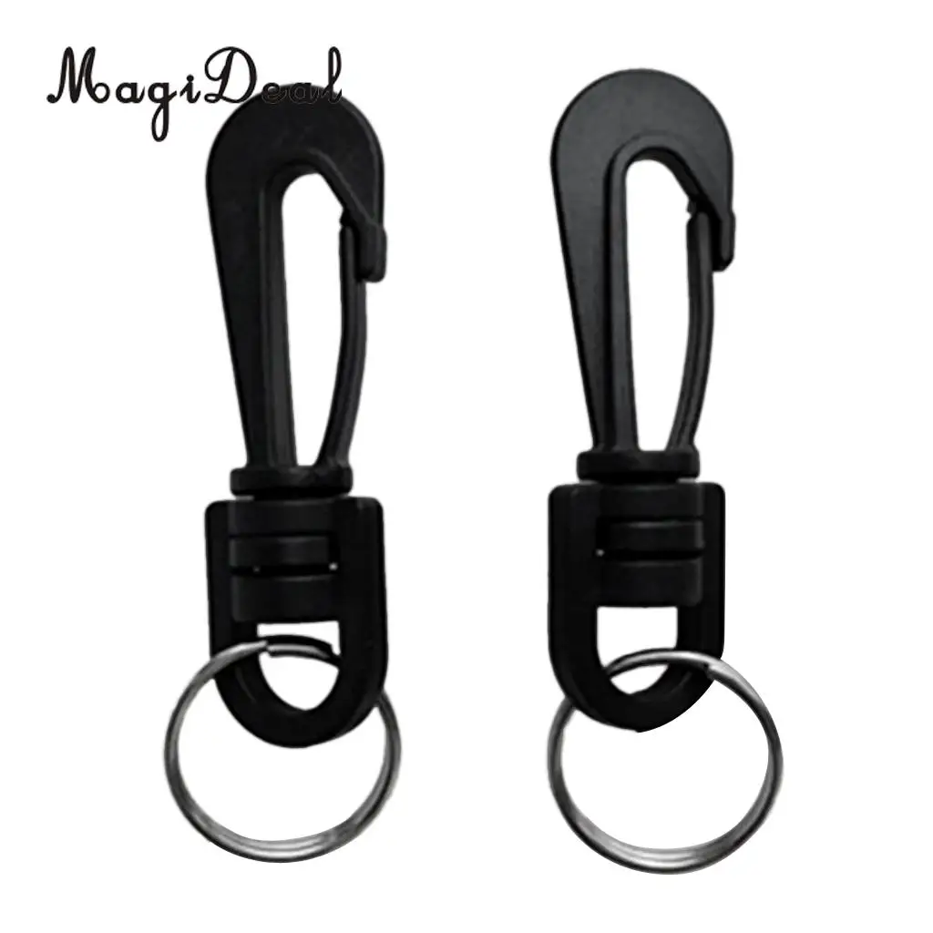 MagiDeal 2 Pieces Scuba Diving Plastic Swivel Spring Snap Hook Clip