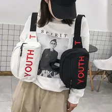 Модная нейлоновая сумка на плечо для женщин и мужчин Новинка с буквенным принтом поясная сумка на груди карманы на ремне брендовые дизайнерские сумки через плечо