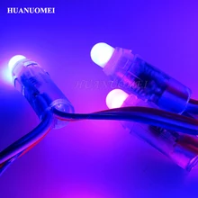 50 шт./гирлянда 5 в 12 мм SH8208 светодиодная Пиксельная светящаяся гирлянда, автоматический программируемый пиксель внутреннего управления(без необходимости контроллера); водонепроницаемый IP68