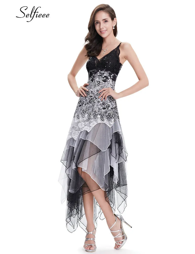 الصيف الشاطئ اللباس المرأة أنيقة خط V الرقبة السباغيتي فستان بحزام الأسود الأبيض Vestido مثير حزب فساتين يزين الدانتيل اللباس