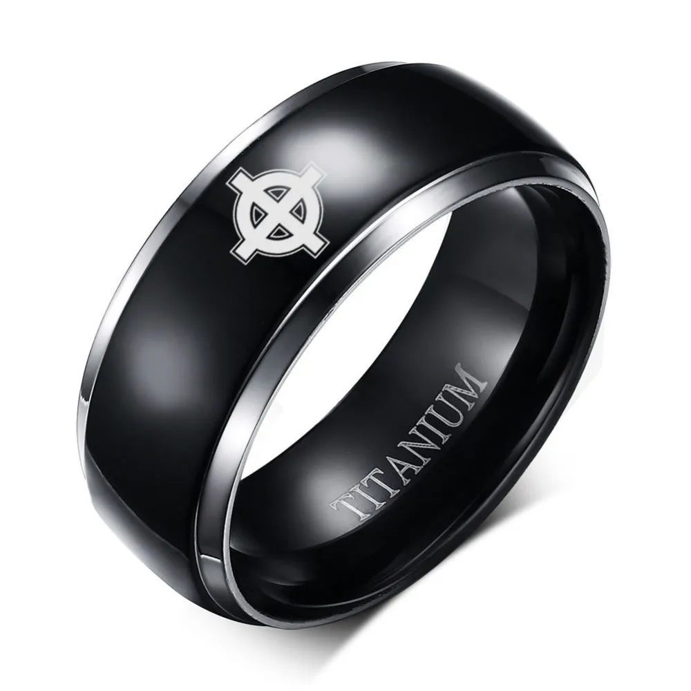 Персонализированное тройное кольцо Богини Луны титановое языческое кольцо Wiccan полумесяц ведьма гравировка ювелирные изделия