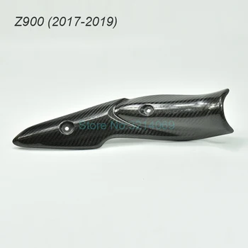 

2017 -2019 Motorcycle Exhaust Mid Pipe Carbon Fiber Heat Shield Cover Guard Anti-Scalding Shell For Kawasaki Z900 Escape System