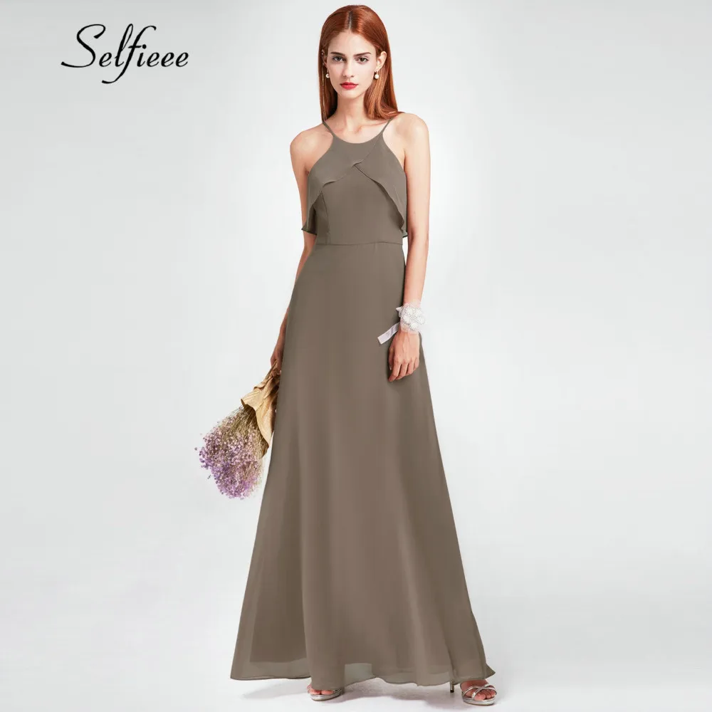

New Summer Beach Dress Women Robe Femme Elegant A Line Halter Off Shoulder Ruffles Ladies Dresses 2019 Long Maxi Dress Party