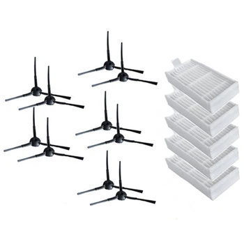 

Vacuum Cleaner Accessories Kit For Panda X500,Gutrend Joy90/Fun 110, Ecovacs Cr120/Cen540 Hepa Filter X 5Pcs + Side Brush X 10
