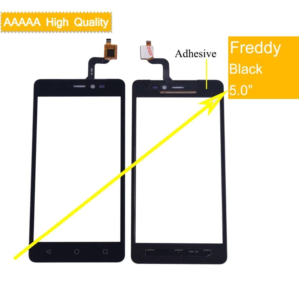 10 шт./лот для Wiko Freddy сенсорная панель дигитайзер Переднее внешнее стекло