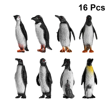

16PCS Penguin Baby Toys Penguin Shaped Educational Plastic Cute Creative Model for Kids Toddlers Children